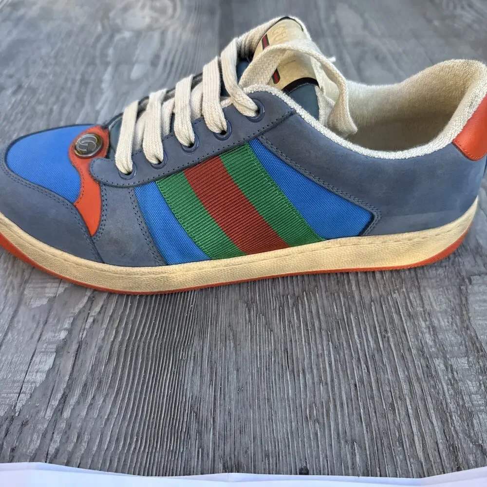 GUCCI Men's Screener Sneakers Trainers Shoes Men 7 Or Women 8.5 COA